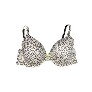 Body By Victorias Secret 36D Lined Demi Bra Leopard Black White Underwire
